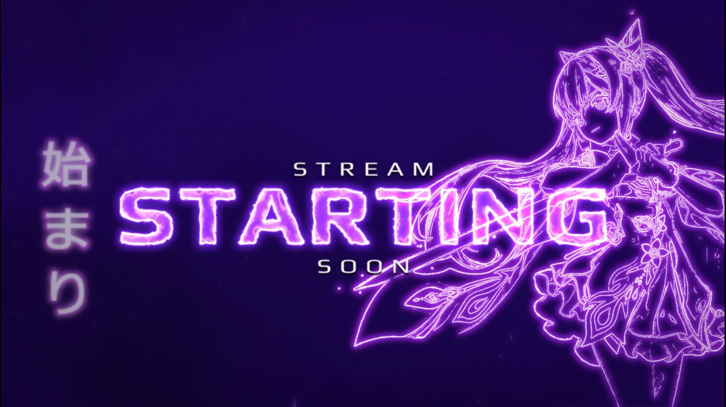 Genshin Impact Keqing Animated Stream Overlay for Facebook, Stinger Transition Elemental Burst