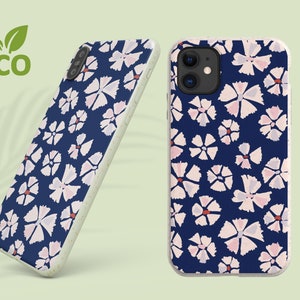 Painted daisies biodegradable compostable phone case, iphone 13 12 11 xr xs pro plus mini iphone se samsung galaxy s2 s21 s20 eco case