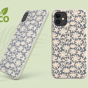 Bold Flower Pattern biodegradable phone case iphone 14,13,12,11,xr,xs