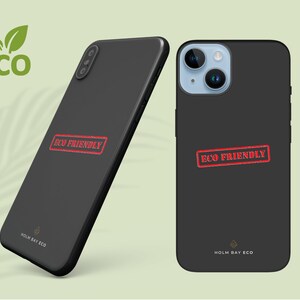 Funda de teléfono con eslogan ecológico biodegradable para iPhone 11, 11 Pro, 12 Pro, 12 mini, 13 Pro Max, 14 Pro Plus, 7, 8, X, Xs, Xr.