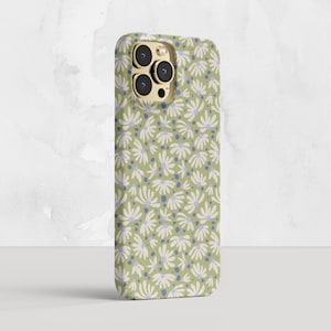 Daisies April Flowers Phone Case, Designer iPhone Case, Floral Phone Case for S21 FE S20 S10 & iPhone 7 8 11 12 13 XR XS Pro Mini Max