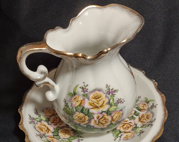 Vintage Pitcher and Wash Basin Etsy