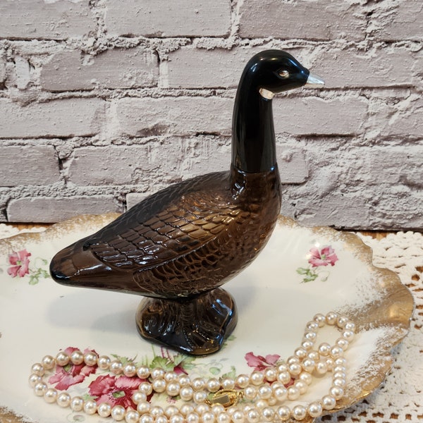 Canadian Goose decanter vintage vanity decor Avon classic after shave bottle for dresser great for holiday display