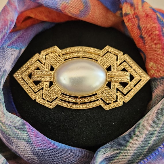 Art deco style brooch vintage - image 1