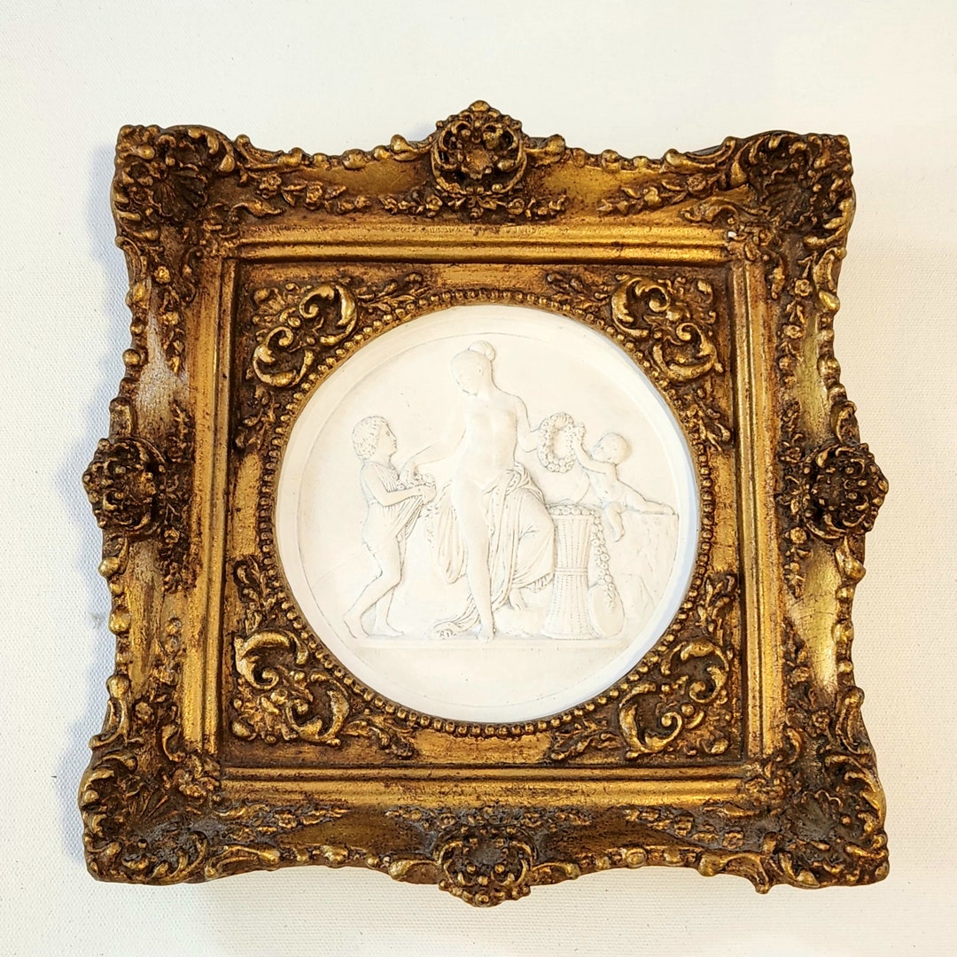 Antique Gold Gilded Frame With Plate Ornate Louis XV Rococo Etsy