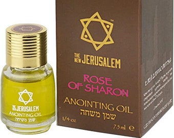Rose of Sharon Anointing Oil from the Holyland Spiritual from Jerusalem, Handmade with Natural Ingredients