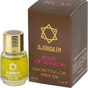 Rose of Sharon Anointing Oil from the Holyland Spiritual from Jerusalem, Handmade with Natural Ingredients