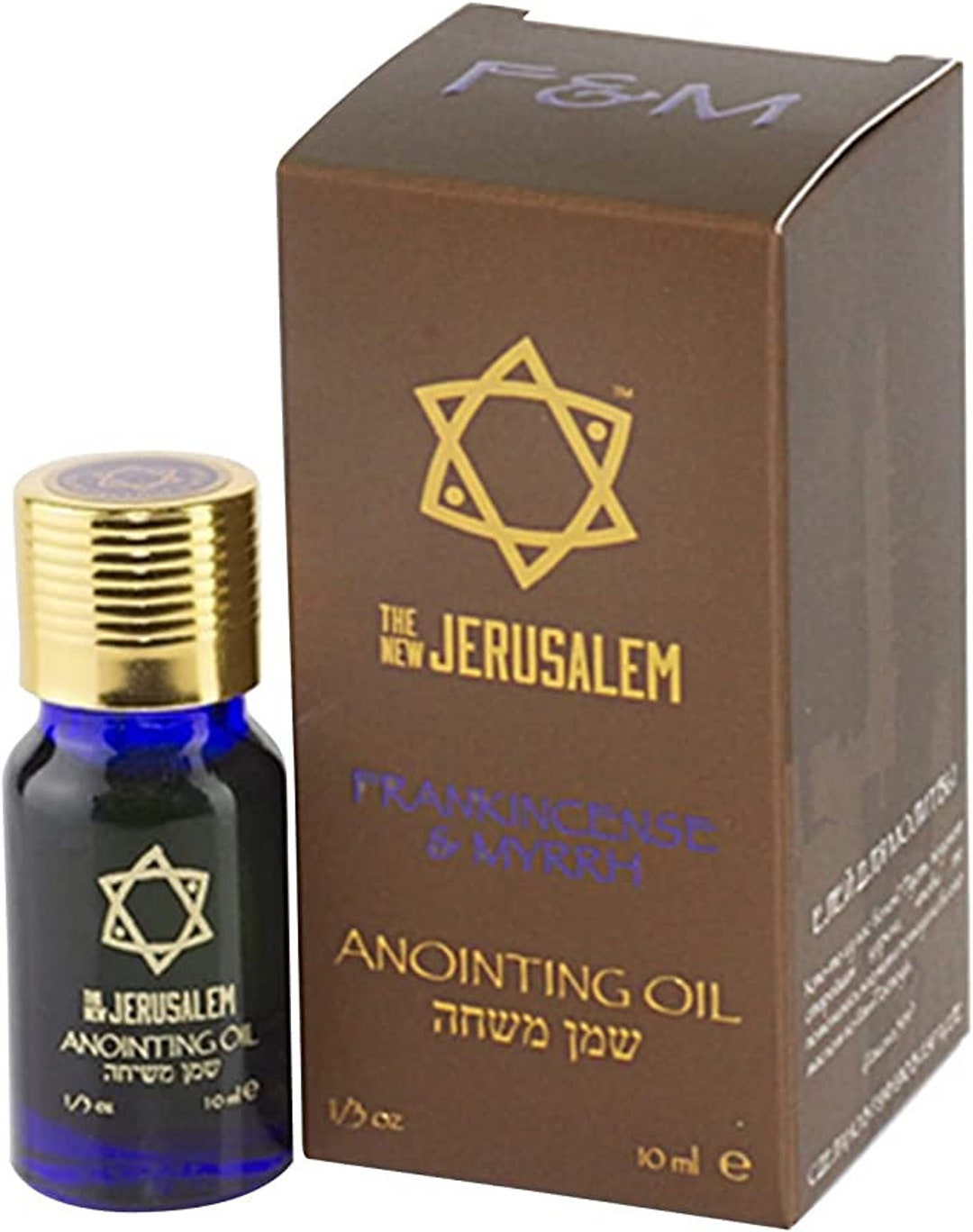 Frankincense and Myrrh Anointing Oil From the Bible Land Jerusalem, Handmade With Natural