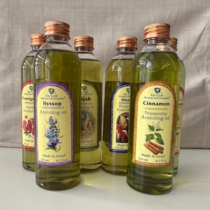 Collection d'huiles d'onction Terre Sainte – 250 ml (8,5 oz liq.) | Mélanges bibliques pour la prière et l'onction spirituelle