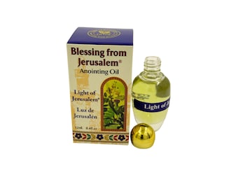 Light of Jerusalem Anointing Oil 12 ml/0.4 fl.oz for Prayer from Holy Land Jerusalem Israel