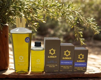 Holy Anointing Oil from the Spiritual Bible land prayer from Jerusalem, Handmade with Natural Ingredients
