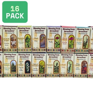 Anointing Oils Collection - 16 x 12ml Bottles - Biblical Scents - Spiritual Fragrance Set for Prayer, Meditation & Anointing
