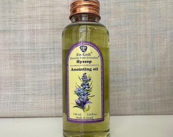 Huile d'onction d'hysope 100 ml Mélange de Jérusalem pour l'onction spirituelle et la prière de Terre Sainte