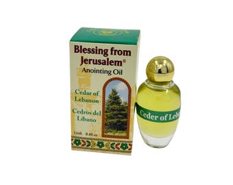 Cedar of Lebanon Anointing Oil 12 ml/0.4 fl.oz for Prayer from Holy Land Jerusalem Israel