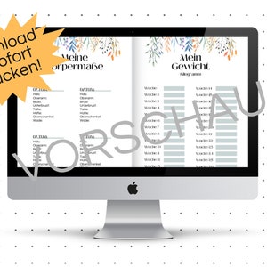 Weight loss tracker / bullet journal template / printable weight loss tracker / print your own weight loss tracker / calorie tracker