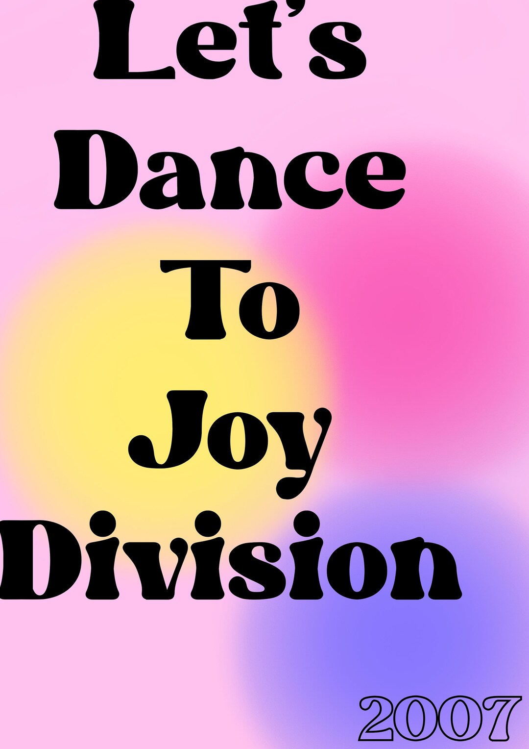 Lets Dance to Joy Division Print Etsy