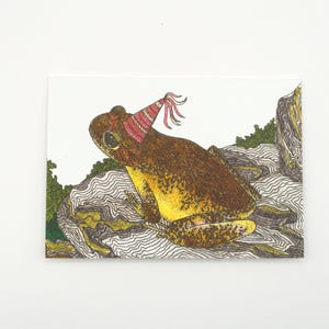 Booroolong Frog Greeting Card Native Australian Birthday Card Hand Drawn Customisable Party Blank Card All Occasion Amphibian Nature Card