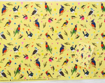Australian Bird Wrapping Paper & Greeting Card: Native Floral Design Recycled Paper