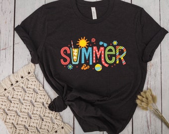 Summer Vibes PNG : Doodle graphique lumineux (téléchargement numérique)