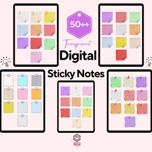 Neutral Digital Sticky Notes: Planner, GoodNotes, Xodo (Digital Download)