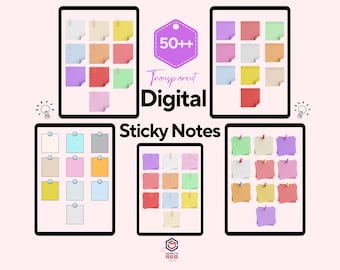 Neutral Digital Sticky Notes: Planner, GoodNotes, Xodo (Digital Download)