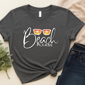 Retro Beach Please Sunglasses Design: Sublimation Print File (SVG, PNG, PDF)