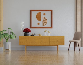 Brown Abstract Art Print: Modern Home Wall Decor (Digital Download)