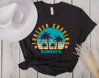 Retro Summer Sunset SVG: Beach Shirt Design (Digital Download)
