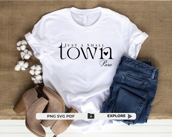 Small Town Para SVG: paraprofessioneel shirtontwerp (digitale download)