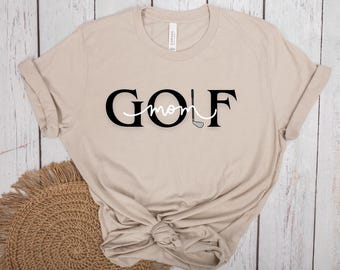 Camiseta de cuello redondo para mamá golfista: Camiseta de golf para mujer (archivos digitales)