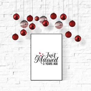 Just Married 3 Years Ago SVG Just Married PNG Just Married Banner SVG Just Married shirts Just Married with hearts
