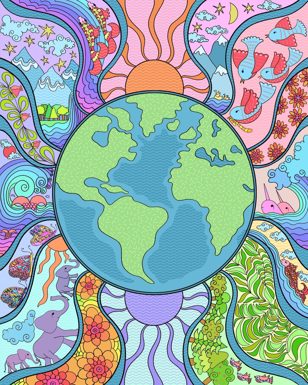 Earth, Digital Printable - Etsy