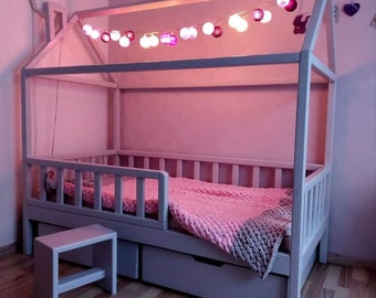 My First Bed · House bed, Crib, Twin, Full & Queen sizes - Over 18 colors and finishes! Storage and trundle available.