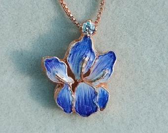 ONEFINITY Collana con ciondolo a forma di papavero in
