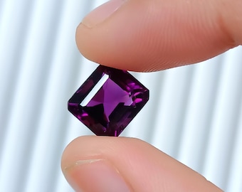 Gema de amatista octogonal facetada: piedra suelta de 5,10 ct (9x10x8 mm)