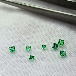 Natural Zambian Emerald: Princess Cut Loose Gemstone Lot, Jewelry Making