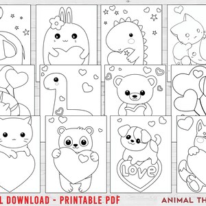 Valentine Coloring Pages, Valentine Animal Coloring Sheets, Coloring Pages For Kids, Toddler Coloring Pages, Valentines Day Coloring Book