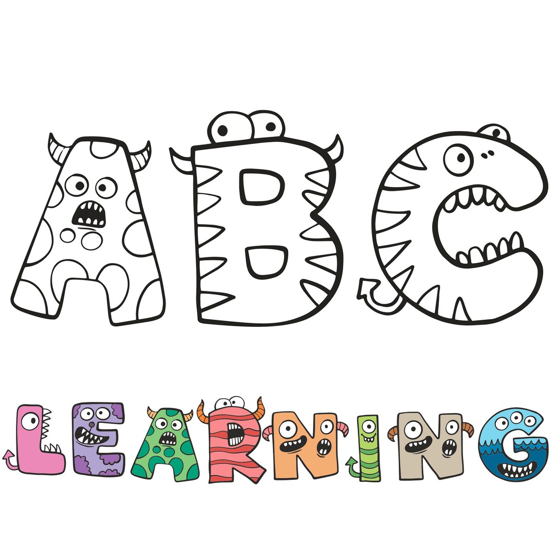 Alphabet Coloring Book. ABC Uppercase Letters PDF 27 Pages With Each