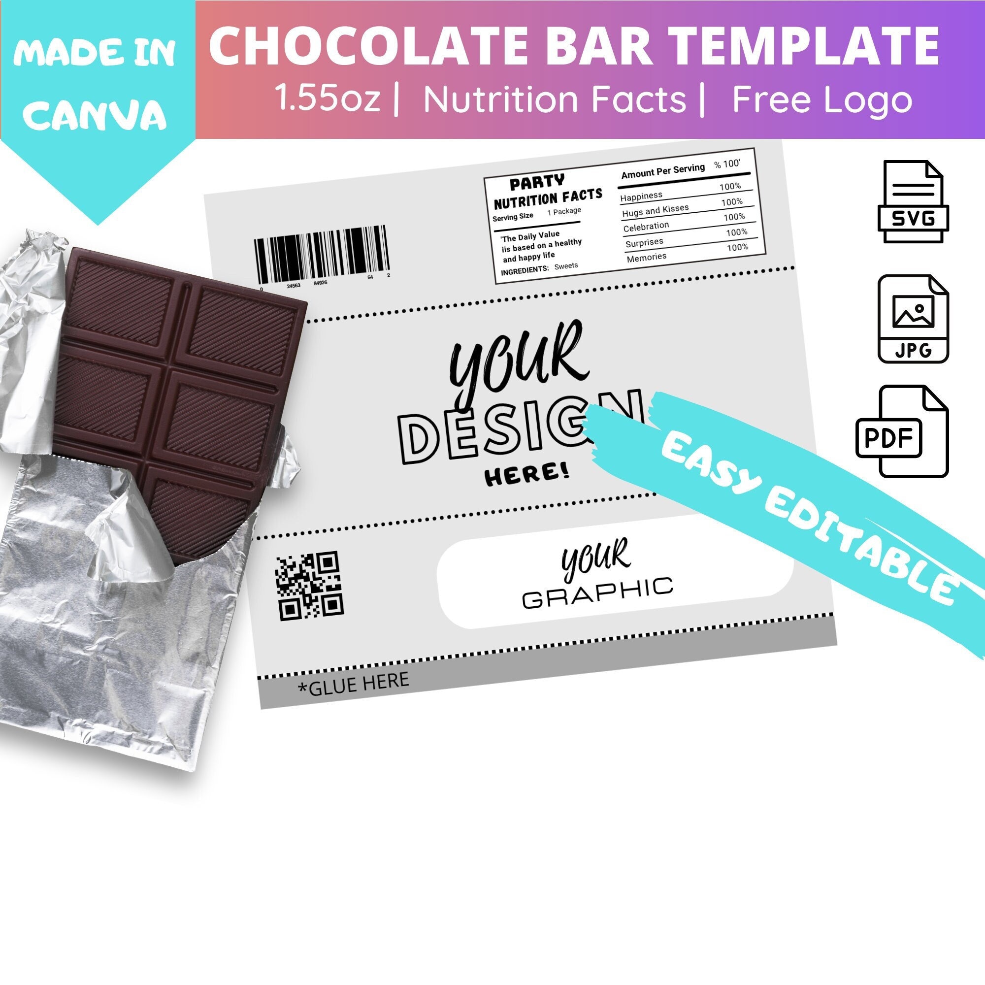 Chocolate Bar Template Chocolate Bar Template
