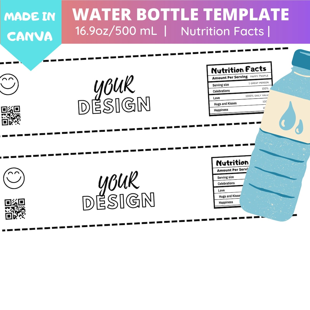 Water Bottle Label Template Water Bottle Label Blank Template Canva Water Bottle Label Template Water Bottle Label Blank Template Canva
