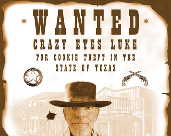 WANTED POSTER (personalised) Wild west  digital download