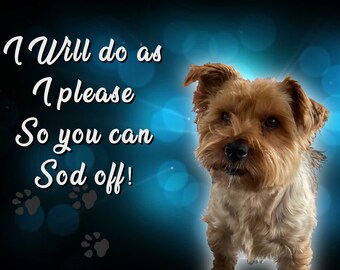 Personalized Pet Portrait with Custom Text (Digital Download)