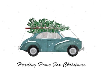 Morris Minor Heading Home For Christmas
