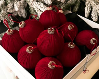 Satin-Weihnachtskugeln, Seide, Hängende Kugel-Dekorationen, 12 Stück, 8 Cm, Luxuriöser Vintage-Weihnachtsbaumschmuck Für Weihnachten, Urlaub, Hochzeit, Party, Paket (weiß