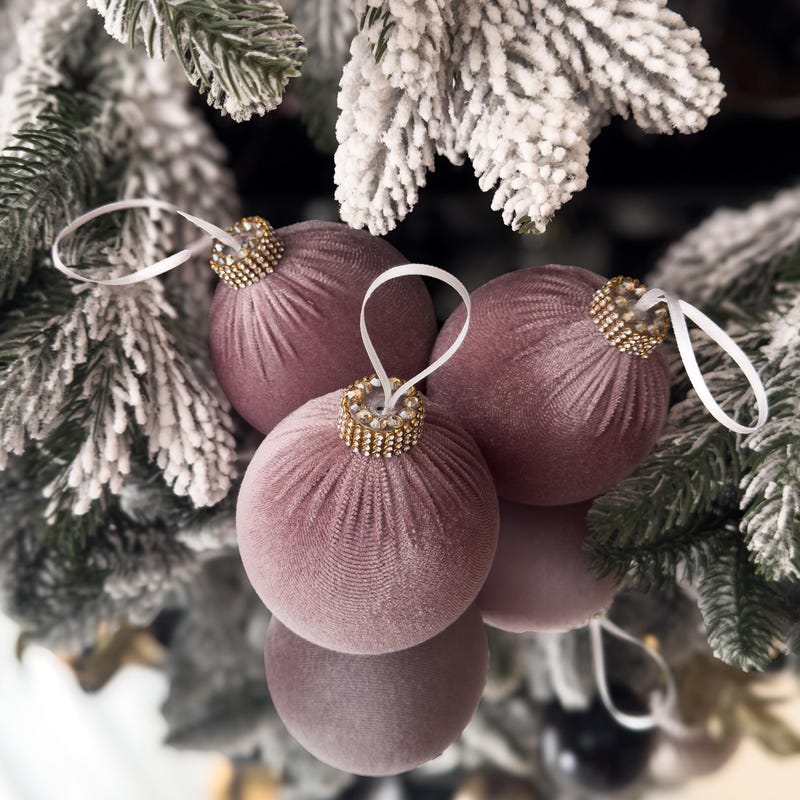 Mauve christmas ornaments
