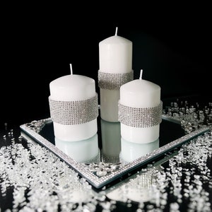 Luxury Bling Candle,  Candle Set of 3 diamond Bling Candles ,rhinestone candle set,bling bedroom candles, luxury home decorations,