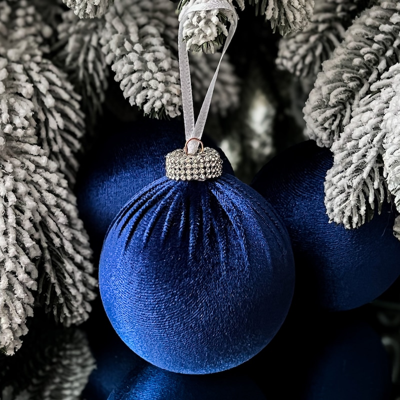 Blue Christmas Ornaments Etsy — free download