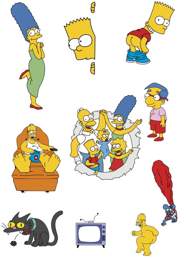 Simpsons Raster Image Simpsons SVG, DXF, PNG - Etsy