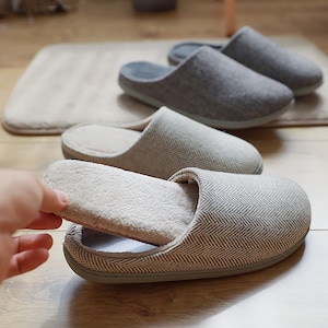 Chaussons de style minimaliste japonais avec semelle échangeable de double face image 1