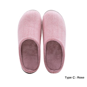 Japanese minimalist style slippers with double-sided exchangeable sole Type C: Rose